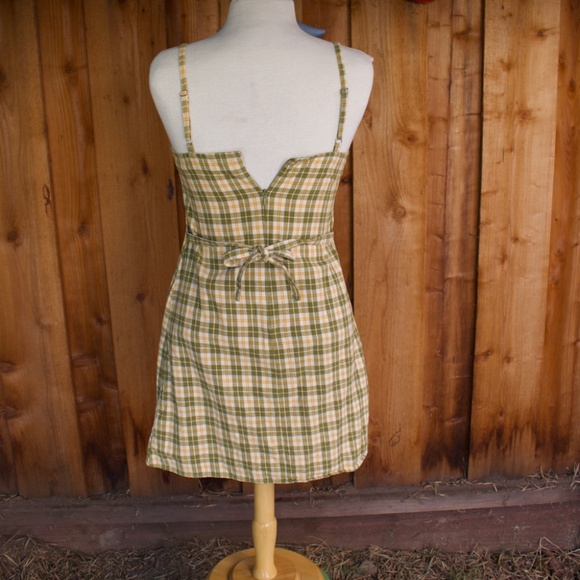 John Galt 100% Cotton Plaid Flannel 90's Style Mini Dress - Picture 11 of 17